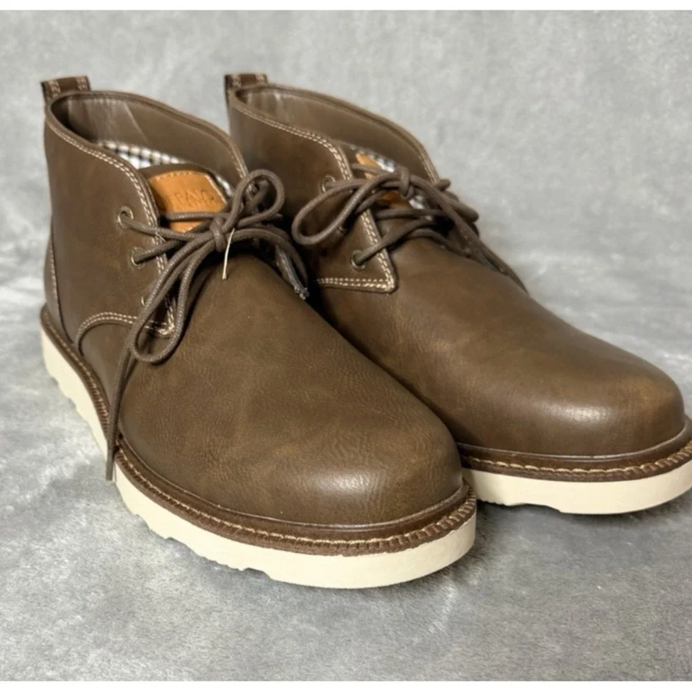 Buffalo David‎ Bitton Men's Metcalf Boots SZ 12 Brown Faux Leather